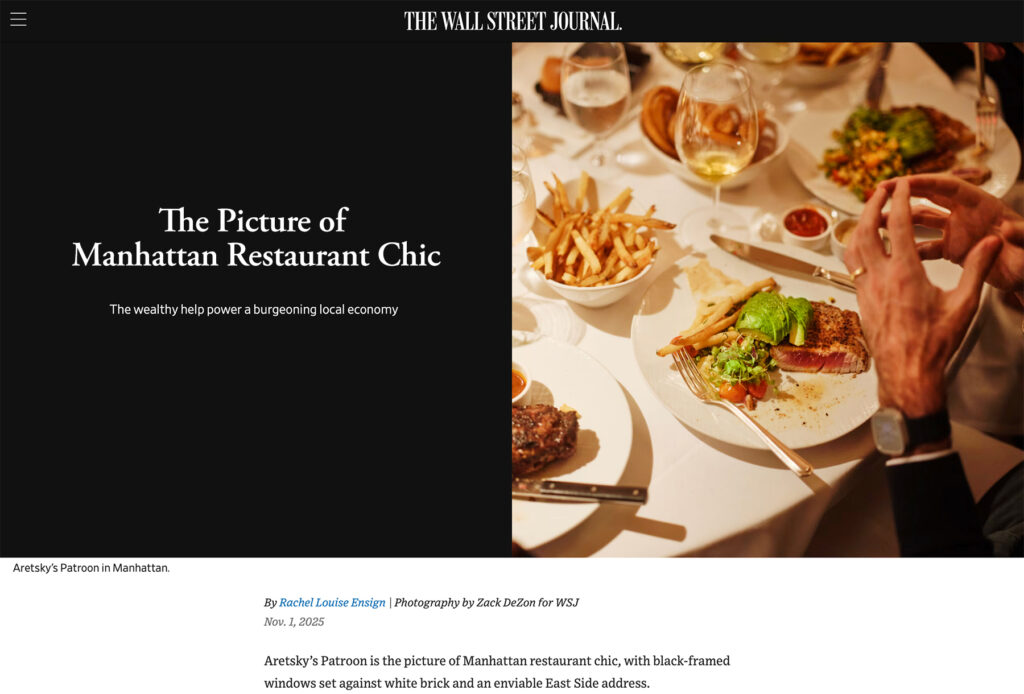 Patroon, Wall Street Journal article